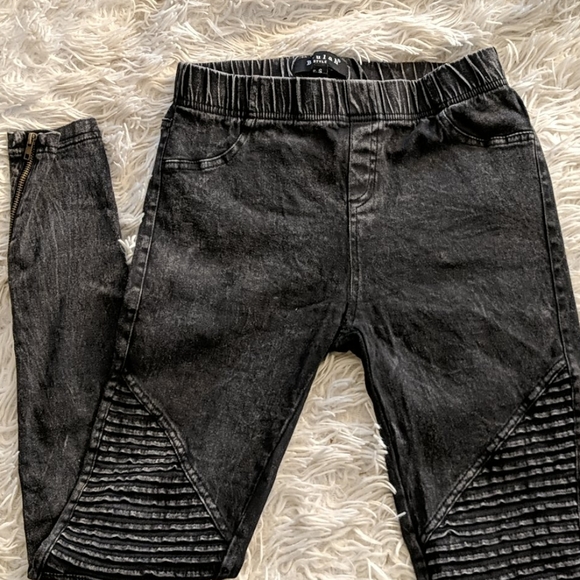 Beulah Pants - Black Moto jeggings